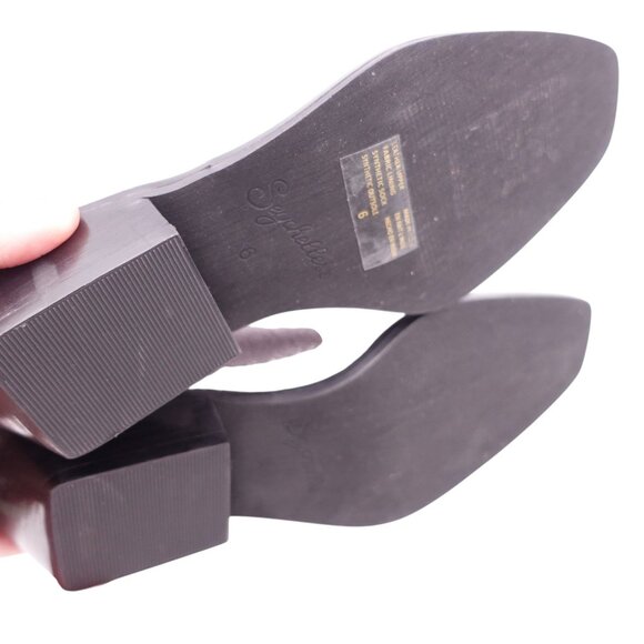 LN Seychelles Women's Metallic Hold Me Down Ankle Boots Sz 6 Silver Square Toe - Picture 7 of 9